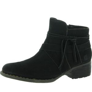 Born Montilla Black Leather Booties Size 9